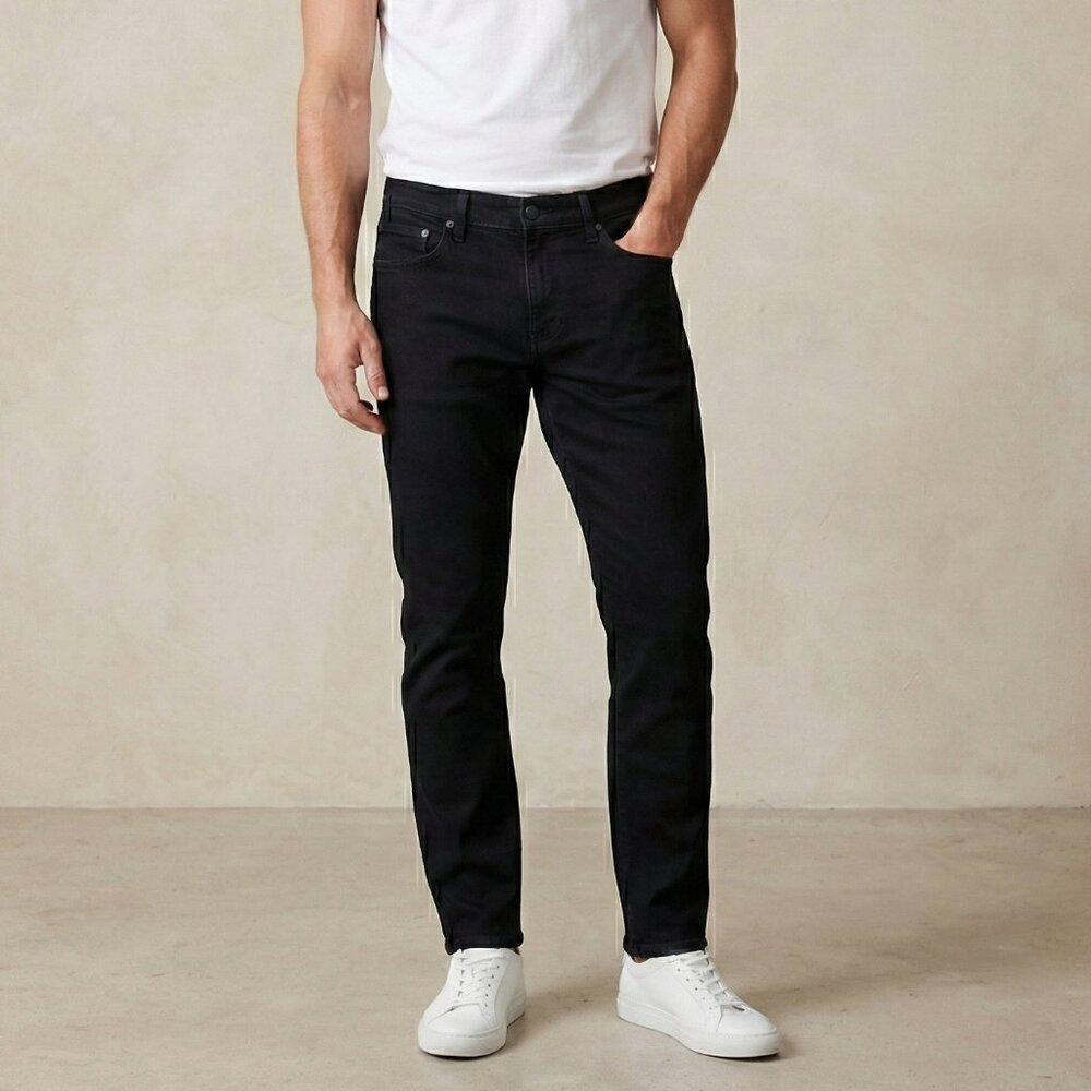 Uniqlo Men's Ultra Stretch Quick Dry Black Skinny Jeans